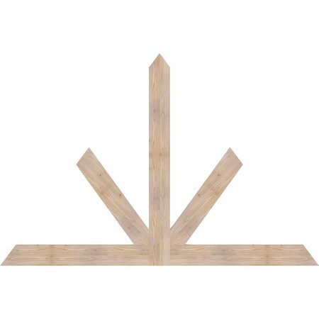 Ekena Millwork Saratoga Smooth Timber Gable Bracket, Douglas Fir, 84"W x 56"H x 1 1/2"D x 5 1/2"F, 16/12 Pitch GBW084X56X0206SAR00SDF
